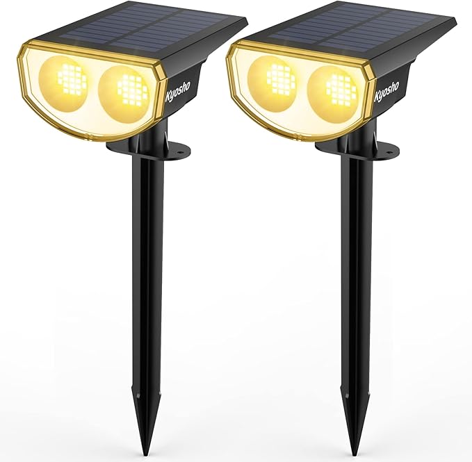 Kyosho Solar Spot Lights Outdoor Warm White, 38 LEDs Solar Landscape Lights - Image 10