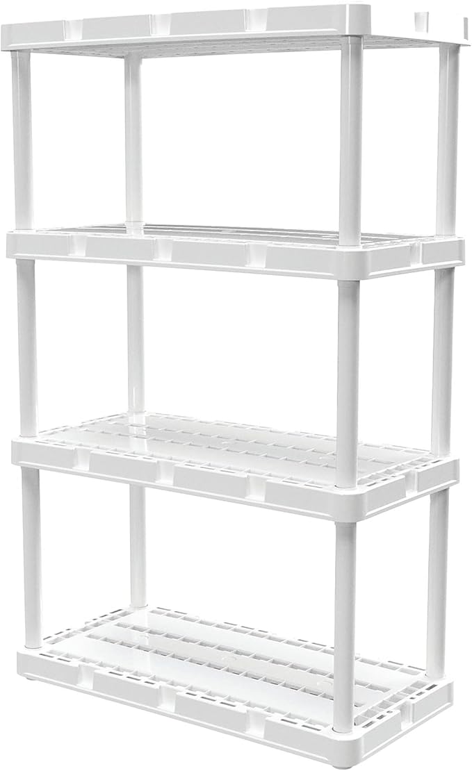 Gracious Living 4 Shelf Knect-A-Shelf Ventilated Light Duty Storage Home by GraciousLiving