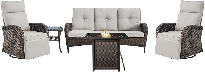 Belord 5 Piece Wicker Patio Furniture Set by Belord