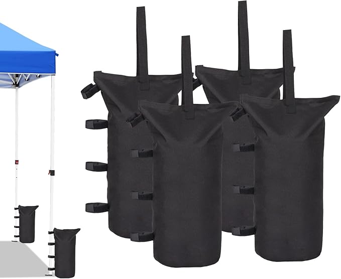 4 Pack Sand Bags for Canopy, Pop up Canopy Tent Weights SandBags for Outdoor Use by Oneofics