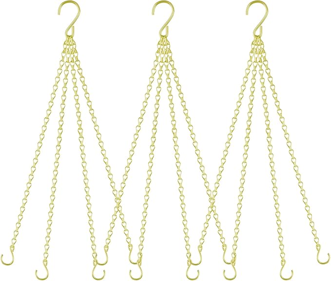 garini 3 Pack, 23 Inch Hanging Baskets Chain, Bird Feeders and Lanterns by garini