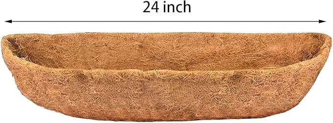 bboUod 2 pcs Garden Coconut Planter Liners Preformed Window Box Liners Natural - Image 2