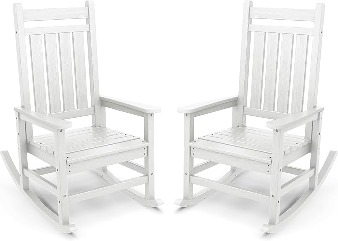 SERWALL Outdoor Rocking Chair, HDPE Rocking Chair by SERWALL