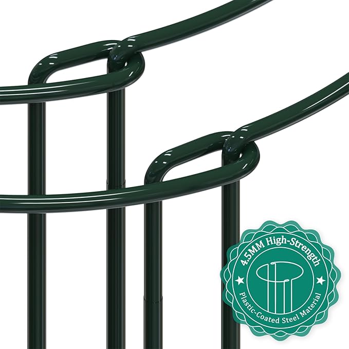 16 Pack 24 inch Plant Support Stakes, Half Round Peony Cage and Support - Image 3
