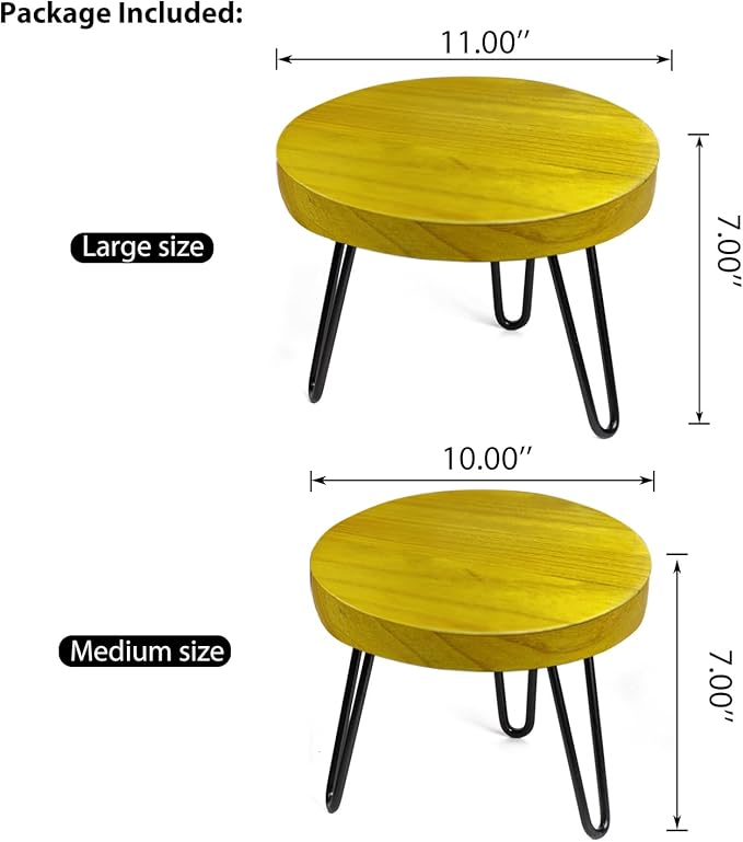 Plant Stand Indoor Outdoor, Wooden plant Stool, Mid Century Plant Stand - Image 2