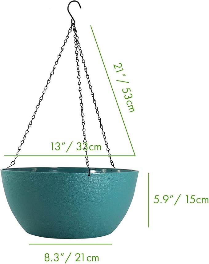 13 inch Large Hanging Planters Plant Pots - Image 2