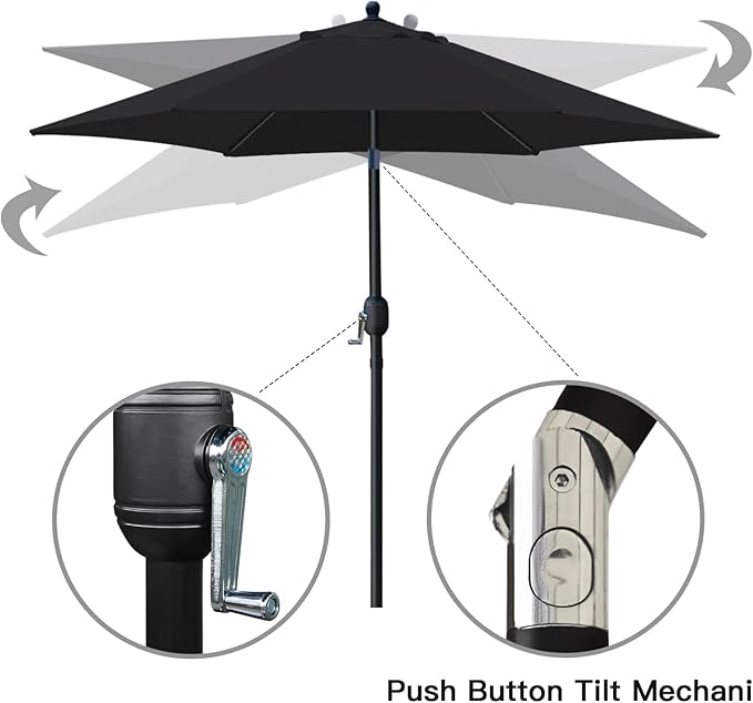 Sunnyglade 7.5' Patio Umbrella Outdoor Table Market Umbrella - Image 2