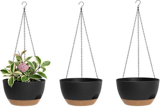 Hanging Planters 3-Pack, 8 Inch Self-Watering Hanging Pots by Unknown