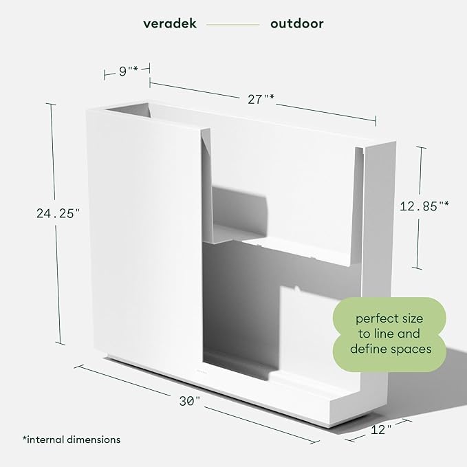 Veradek Block Series Span Plastic Planter - Image 2