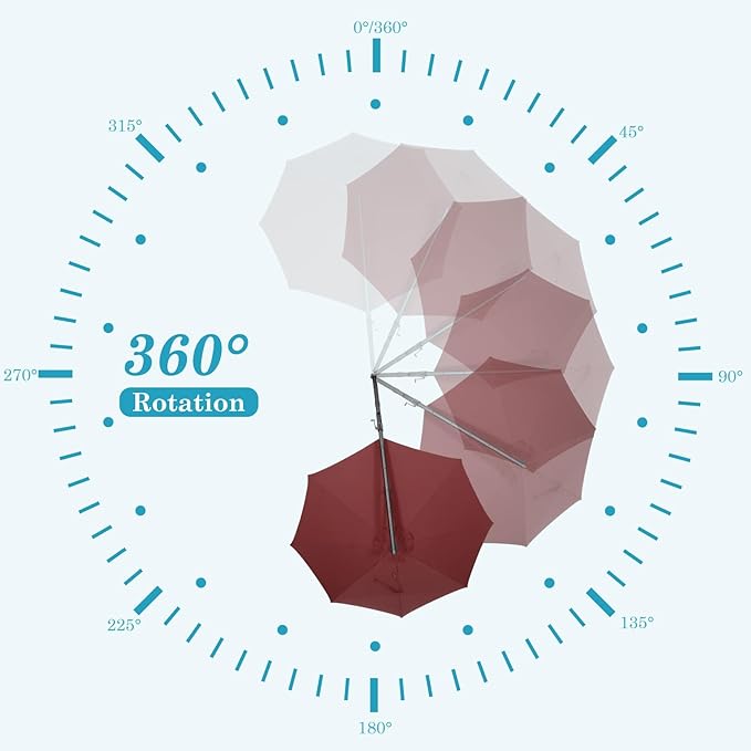HOTEEL10x10ft Patio Umbrella Cantilever Umbrellas - Image 3