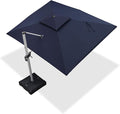 PURPLE LEAF 9' X 12' Patio Umbrella Outdoor Rectangle Umbrella Large Cantilever by PURPLELEAF