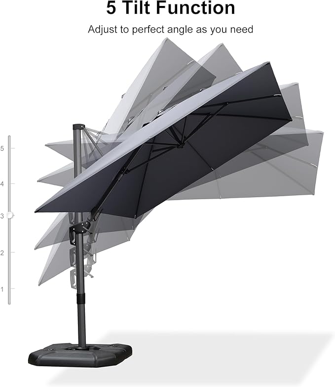 PURPLE LEAF 8.2' X 11.5' Tilting Patio Umbrella - Image 8
