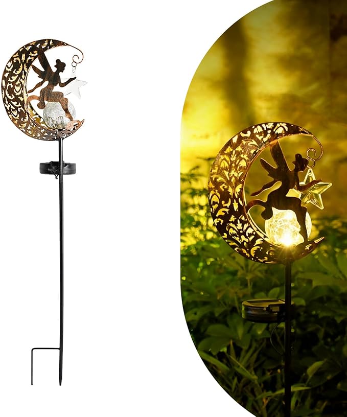Solar Lights Garden Decorations Outdoor-Moon Fairy Lights by YMTengFei