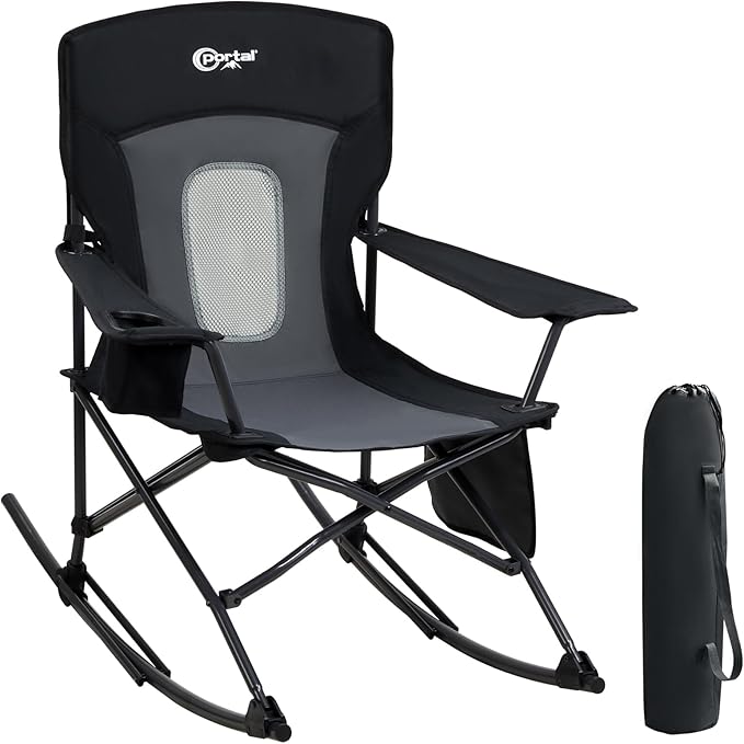 Portal Outdoor Rocking Chair Camping Folding Portable Rocker by PORTAL