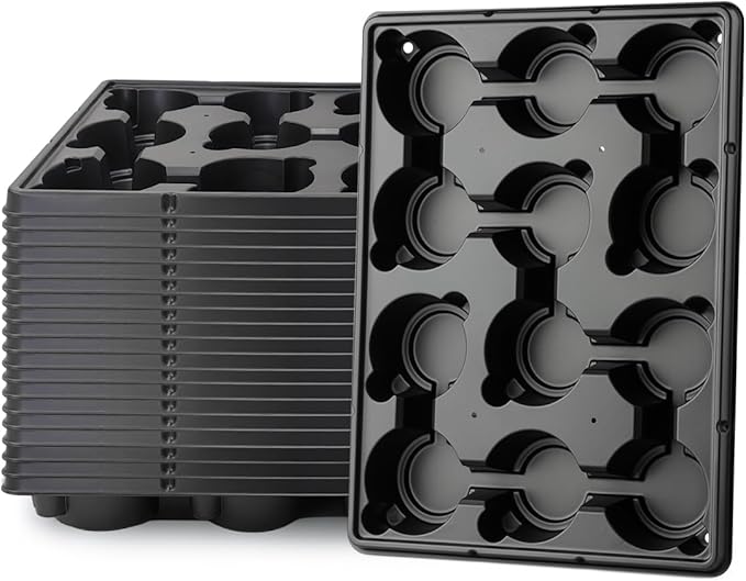12 Cell Round Nursery Pot Trays Thickened Durable Seedling Pots Shuttle by RooTrimmer