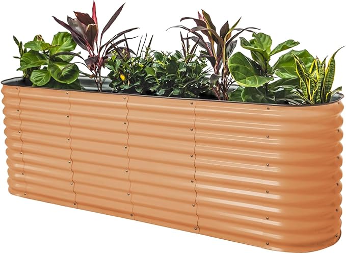 32" Extra Tall Raised Garden Bed Kits, 3.5 x 6.5 x 2.7ft Deep Root 9 in 1 by VegoGarden