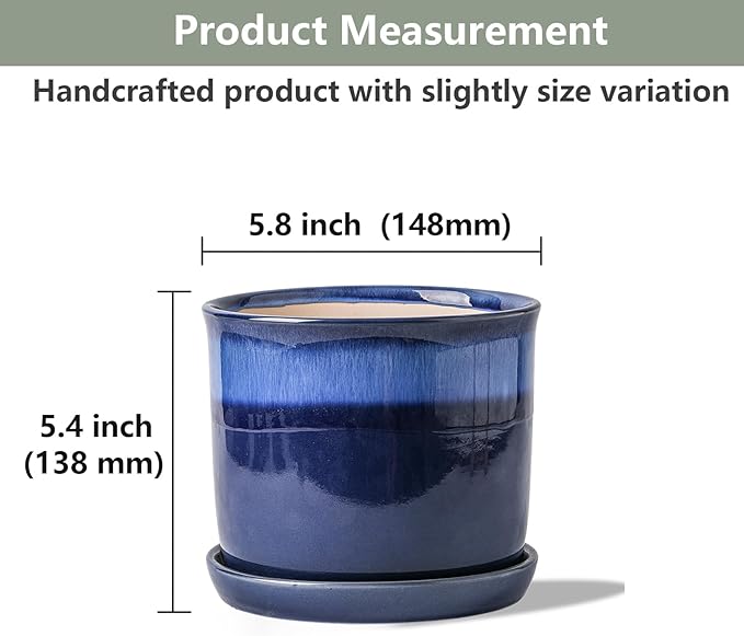 5.8 Inch Plant Pot: Ceramic Planter - Image 2
