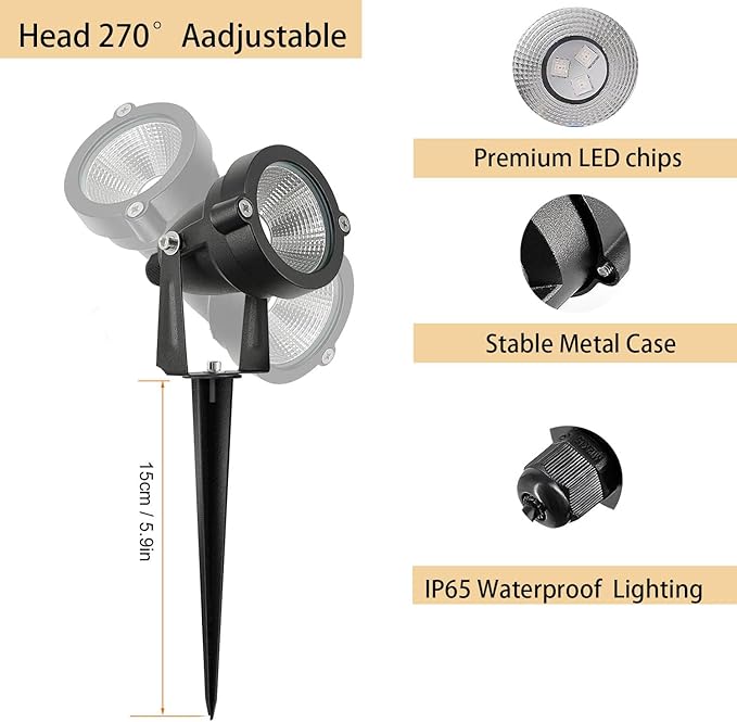 Christmas Spotlight 10W LED Color Changing Outdoor Hallowmas Spot Lights Timer - Image 5