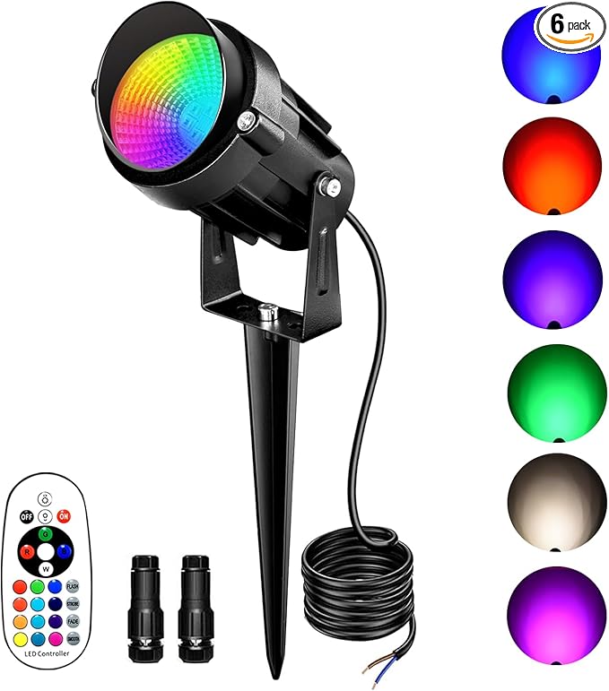 Low Voltage Landscape Lighting, 12V-24V RGBW Color Changing Landscape Lights by Unknown