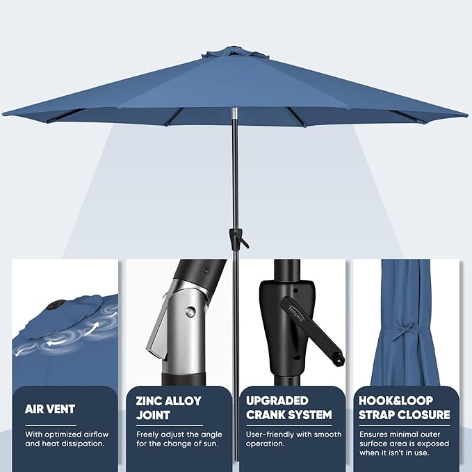 Tempera Patio Market Outdoor Table Umbrella - Image 4