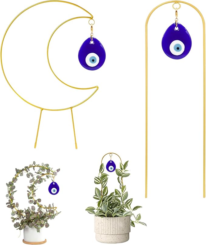 2 Pack Small Trellis for Potted Plants, Boho Plant Decor Accessories Star and by Slepceub