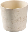 Ekirlin 7 Inch Natural Travertine Textures Plant Pot, Resin Outdoor Planter by Ekirlin
