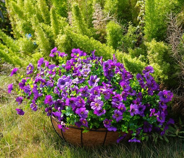 Artificial Flowers for Outdoor, UV Resistant Fake Silk Flowers, Realistic Faux - Image 4
