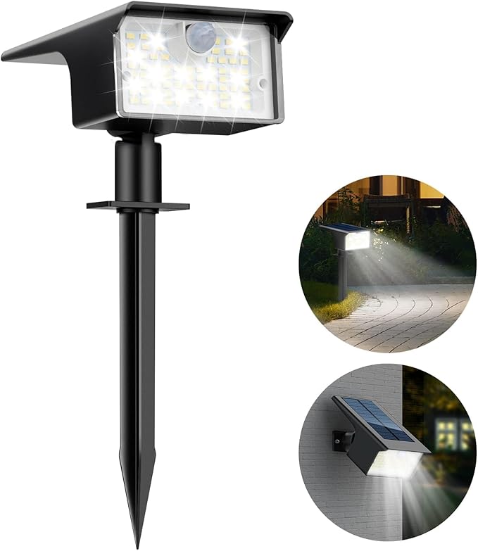 Nipify Solar Spot Lights, 3 Modes 62LED Outdoor Motion Sensor, Waterproof by Nipify