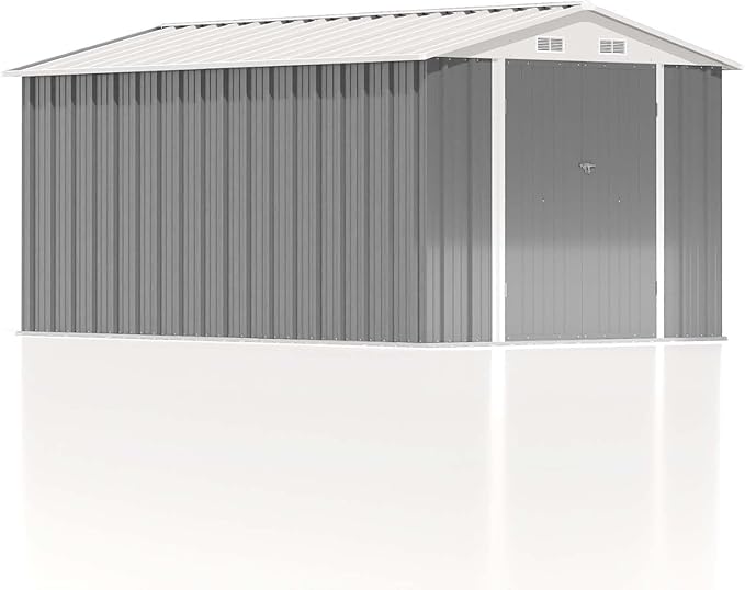 Patiowell 12 x 8 FT Outdoor Storage Shed, Steel Shed Storage House - Image 8
