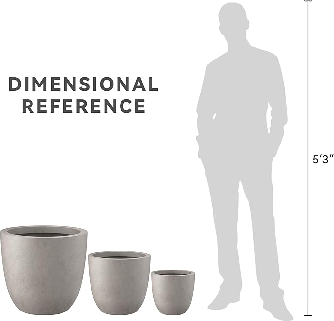 Kante 18", Outdoor Indoor Large Planter Pots - Image 6