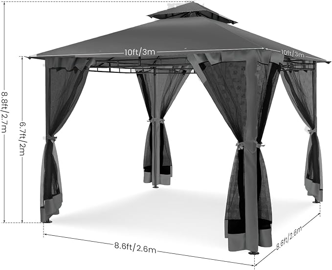 COBIZI Gazebo 10x10 Heavy Duty Gazebos - Image 4