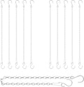 RIFNY Silver Chain for Hanging Plants, 20 Inch Small Plant Chains for Hanging by RIFNY