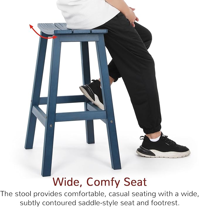 Stoog All-Weather Bar Stools Set of 2, Low Maintenance, - Image 6