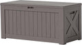 Patiowell 120 Gallon Large Deck Box, Outdoor Lockable Storage Box by Patiowell