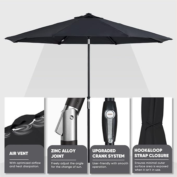 Tempera Patio Market Outdoor Table Umbrella - Image 4