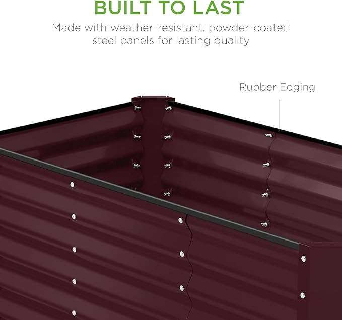 Best Choice Products 4x2x2ft Outdoor Metal Raised Garden Bed, Deep Root Box - Image 7
