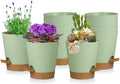 12 Pack 4 Inch Self Watering Plant Pots by zople