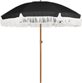 AMMSUN 7ft Patio Umbrella with Fringe Outdoor Tassel Umbrella UPF50+ Premium by AMMSUN