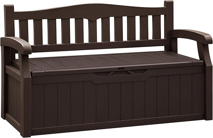 Flamaker 80 Gallon Storage Bench Outdoor Indoor, Durable All-Weather Seating by Flamaker
