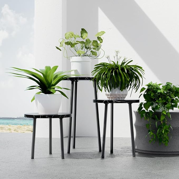 Plant Stand Indoor Tall: Corner Wood Plant Stand 2 Pack Mid Century Modern Decor - Image 7