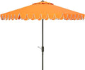 SAFAVIEH 9ft Outdoor Patio Umbrella, Auto Crank Tilt, UV Resistant by SAFAVIEH