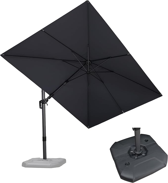 PURPLE LEAF 8.2' X 11.5' Tilting Patio Umbrella by PURPLELEAF