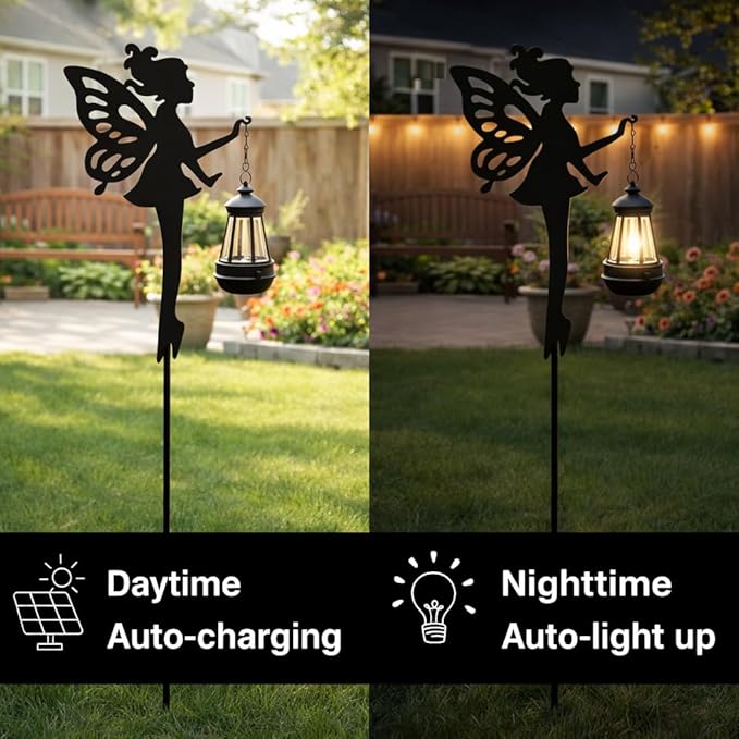 Solar Fairy Garden Accessories Outdoor 1 Pair - Image 4