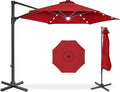 Best Choice Products 10ft Solar LED Offset Cantilever Hanging Market Patio by BestChoiceProducts