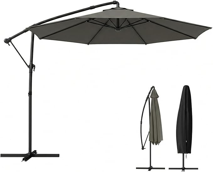 Outsunny 10 ft Offset Patio Umbrella by Outsunny