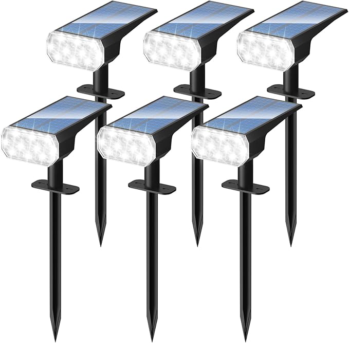 DINGLILIGHTING Solar Lights Outdoor Waterproof: IP65 Led Spot Light Decorations by DINGLILIGHTING
