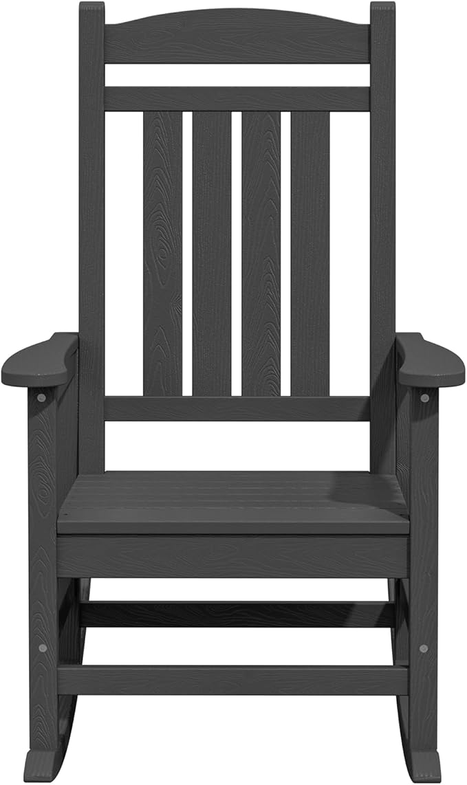 KINGYES Oversized Outdoor Rocking Chair Set of 4, High Density Polyethylene - Image 9