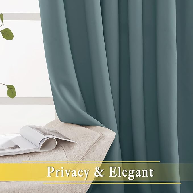 NICETOWN Blackout Sliding Door Curtain 95 inches Long, Grommet Thermal Curtain - Image 6