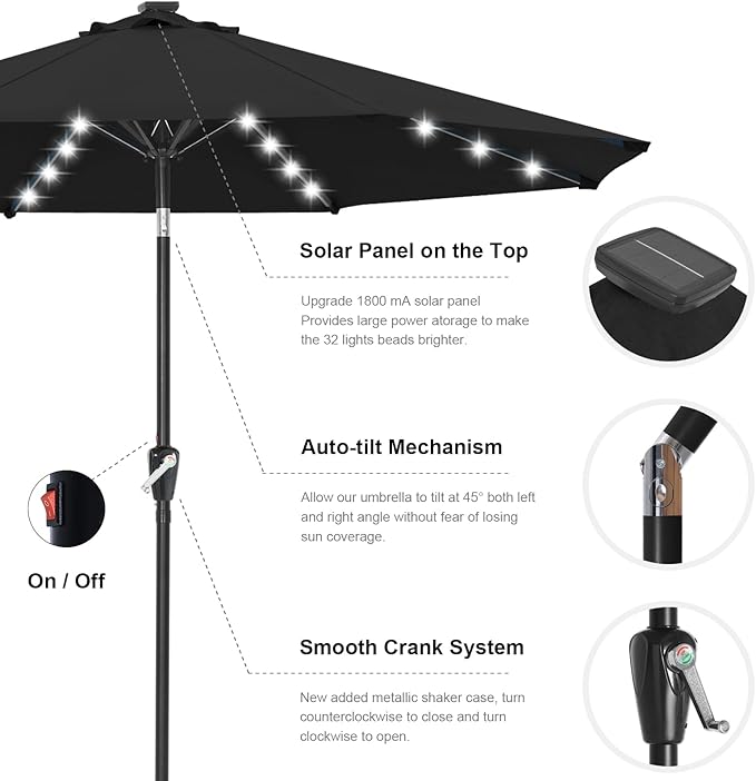 ABCCANOPY 10FT Durable Solar Led Patio Umbrellas - Image 9