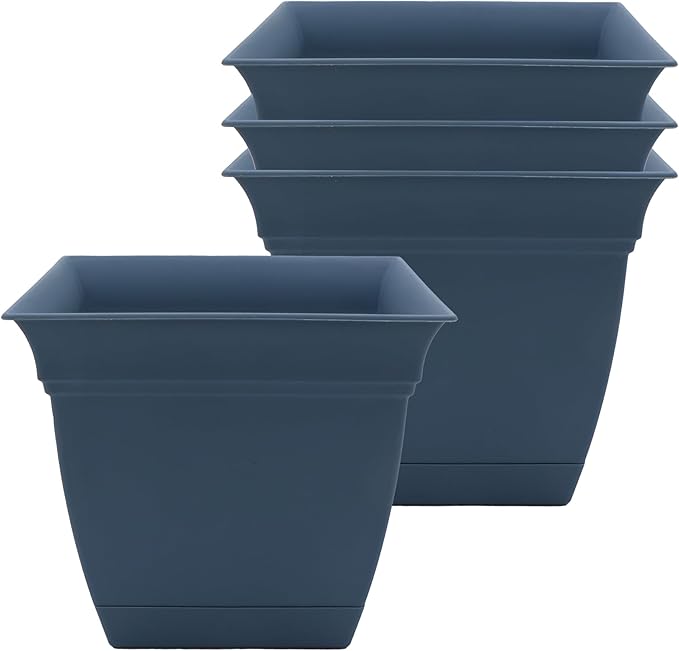 The HC Companies 6 Inch Eclipse Square Planter Pots by TheHCCompanies